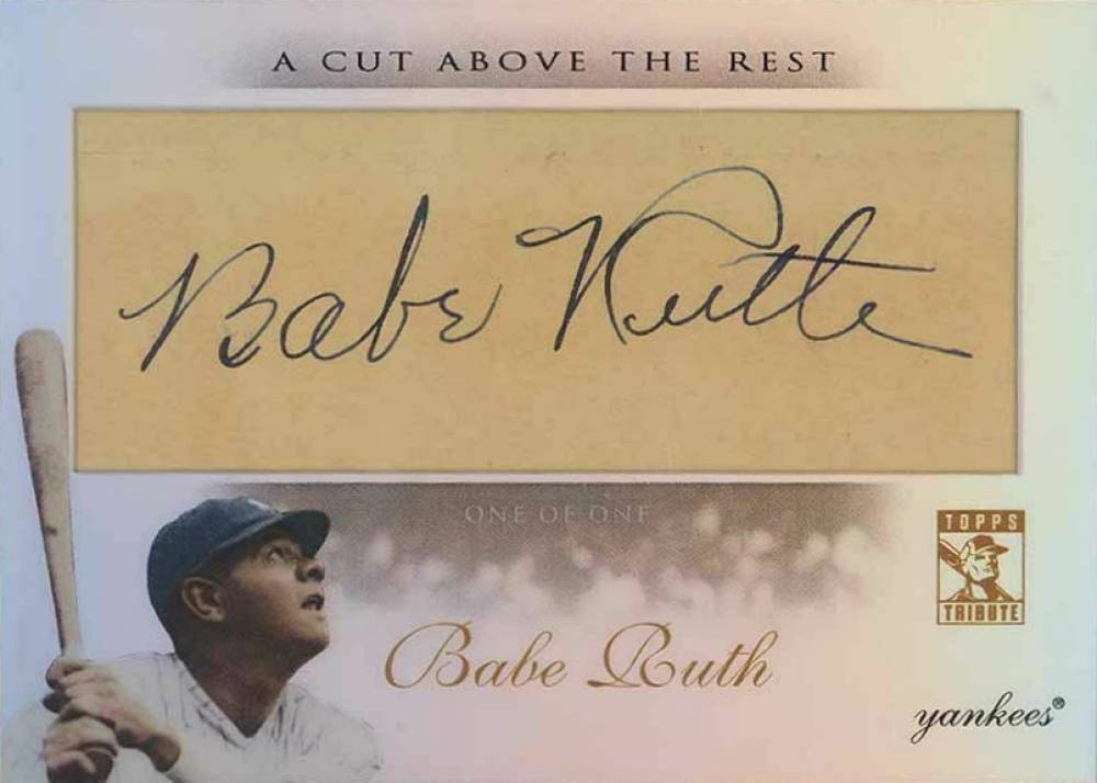 2009 Topps Tribute A Cut Above The Rest Sigs Babe Ruth #CS-BR Baseball Card