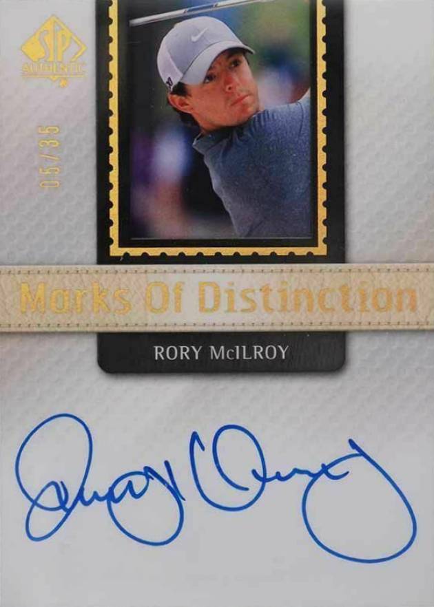 2014 Sp Authentic Marks of Distinction Rory McIlroy #MD-RM Golf Card