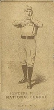 1888 G & B Chewing Gum Bill Sowders # Baseball Card