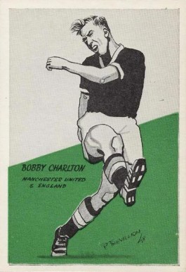 1958 Master Vending Cardmaster Football Tips Bobby Charlton #5 Soccer Card