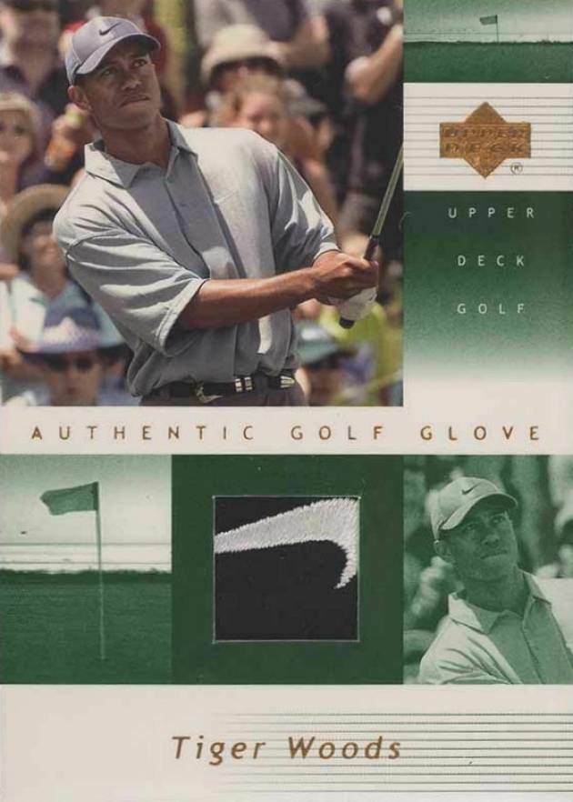 2002 Upper Deck Authentic Golf Glove Tiger Woods #TW Golf Card