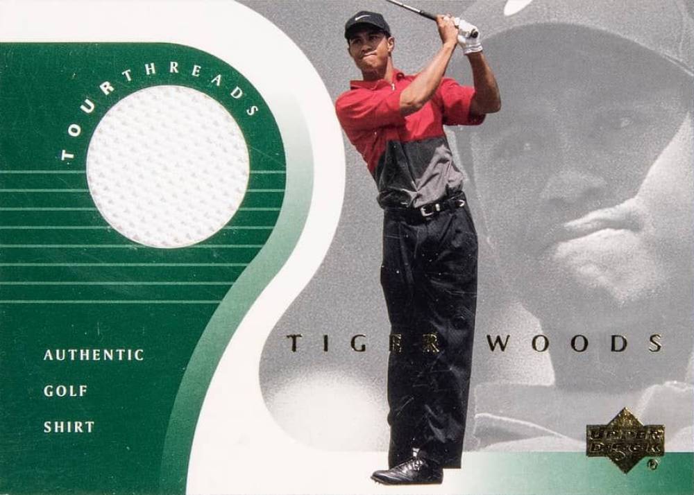 2001 Upper Deck Golf Tour Threads Tiger Woods #TT-TW Golf Card