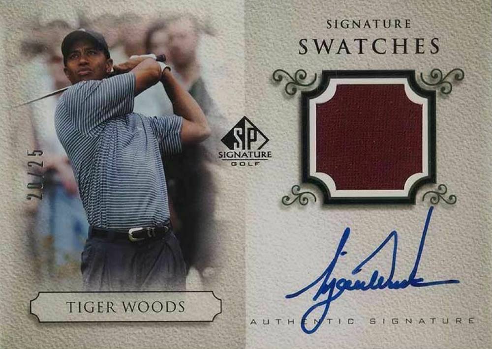 2004 SP Signature Signature Swatches Tiger Woods #SS-TW1 Golf Card