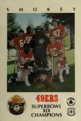 1985 49ers Smokey Joe Montana #2 Football Card