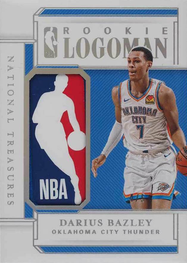 2019 Panini National Treasures Rookie Logoman Darius Bazley #DBZ Basketball Card