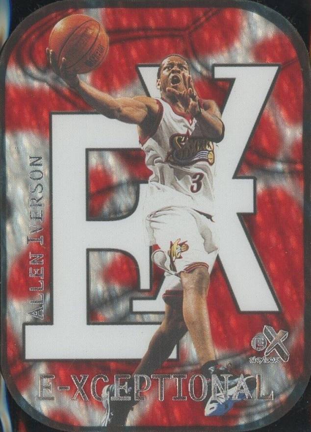 1999 Skybox E-X E-Xceptional Allen Iverson #3 Basketball Card