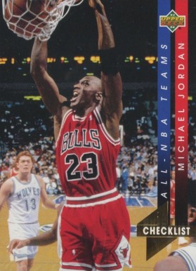 1993 Upper Deck All-NBA Team Jordan/Checklist #AN15 Basketball Card
