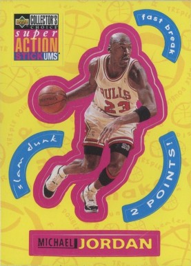 1996 Collector's Choice Stick-Ums 2 Michael Jordan #S30 Basketball Card