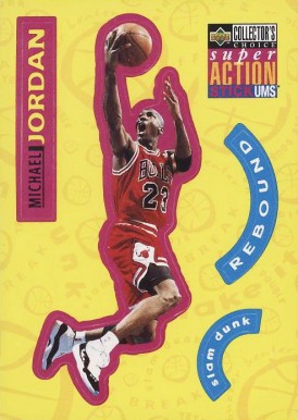 1996 Collector's Choice Stick-Ums 1 Michael Jordan #S30 Basketball Card
