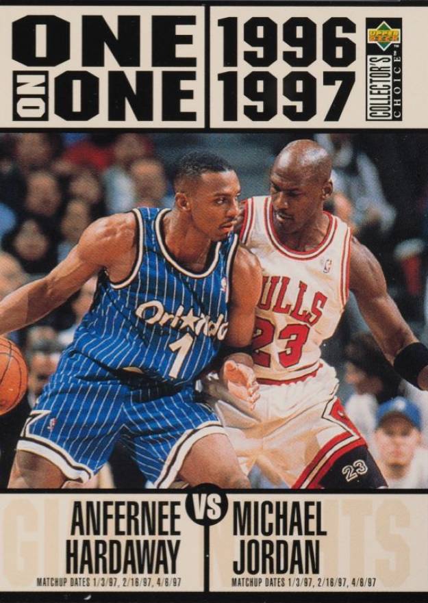 1996 Collector's Choice Hardaway vs. Jordan #356 Basketball Card