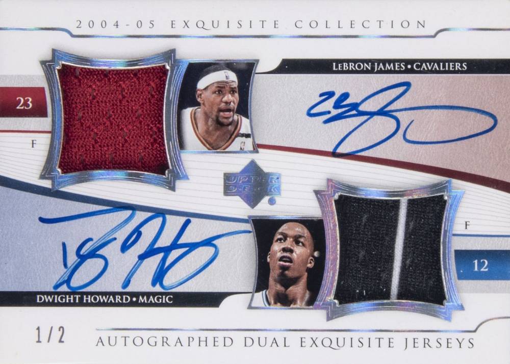 2004 Upper Deck Exquisite Collection Extra Exquisite Jerseys Autographs James/Howard #A2E-JH Basketball Card