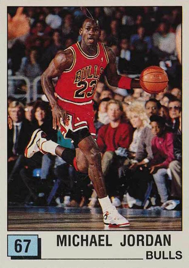 1989 Panini Spanish Sticker Michael Jordan #67 Basketball Card
