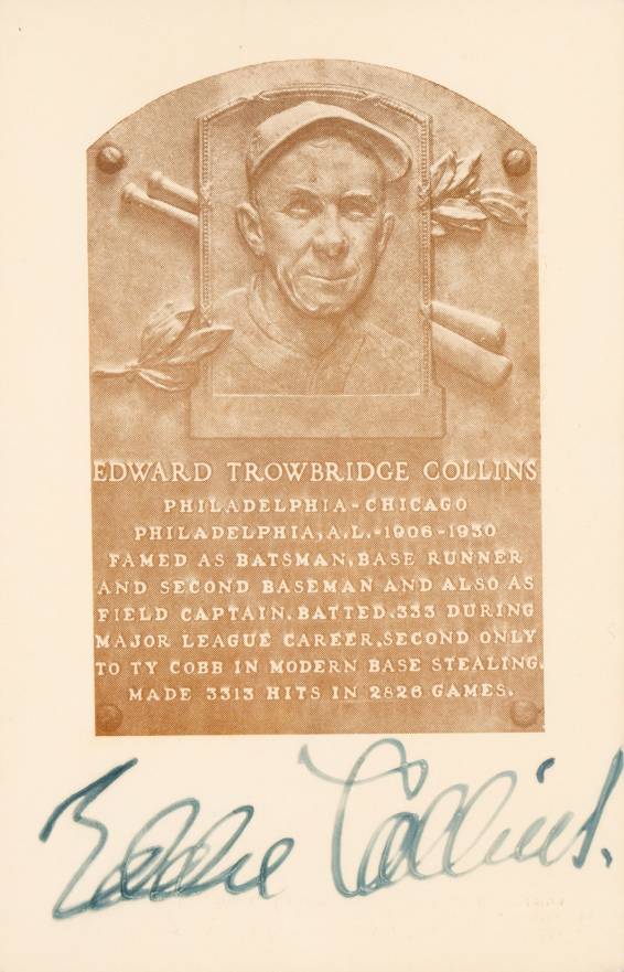 1939 Sepia HOF Postcards Eddie Collins # Baseball Card