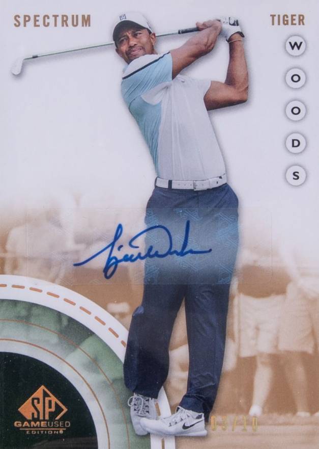 2014 SP Game Used Tiger Woods #1 Golf Card