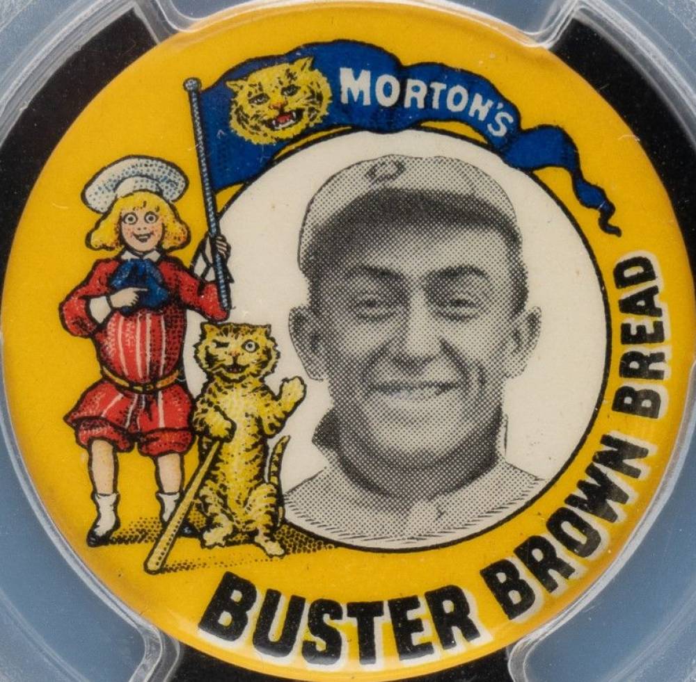 1909 Morton's Buster Brown Bread Tigers Pins Ty Cobb # Baseball Card