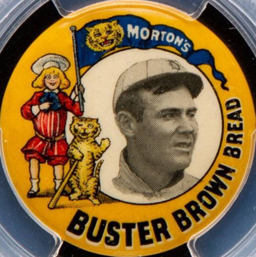 1909 Morton's Buster Brown Bread Tigers Pins Sam Crawford # Baseball Card