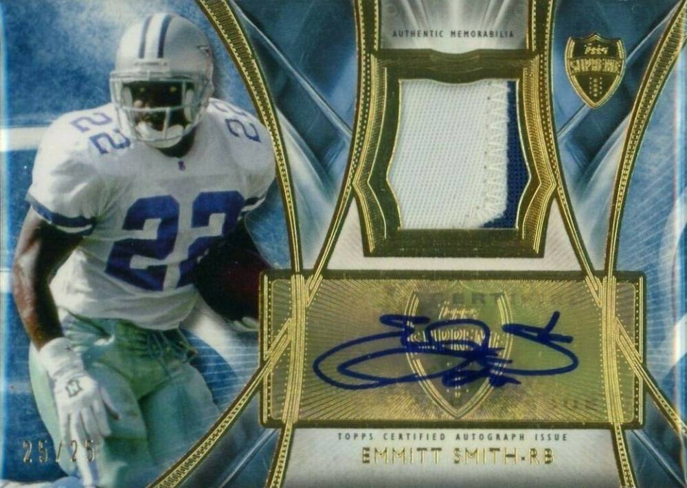 2014 Topps Supreme Autograph Patches Emmitt Smith #SAPES Football Card