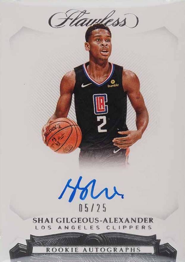 2018 Panini Flawless Rookie Autographs Shai Gilgeous Alexander #SGA Basketball Card
