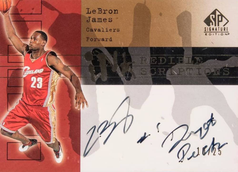 2003 SP Signature Inkredible Inkscriptions LeBron James #II-LJ Basketball Card