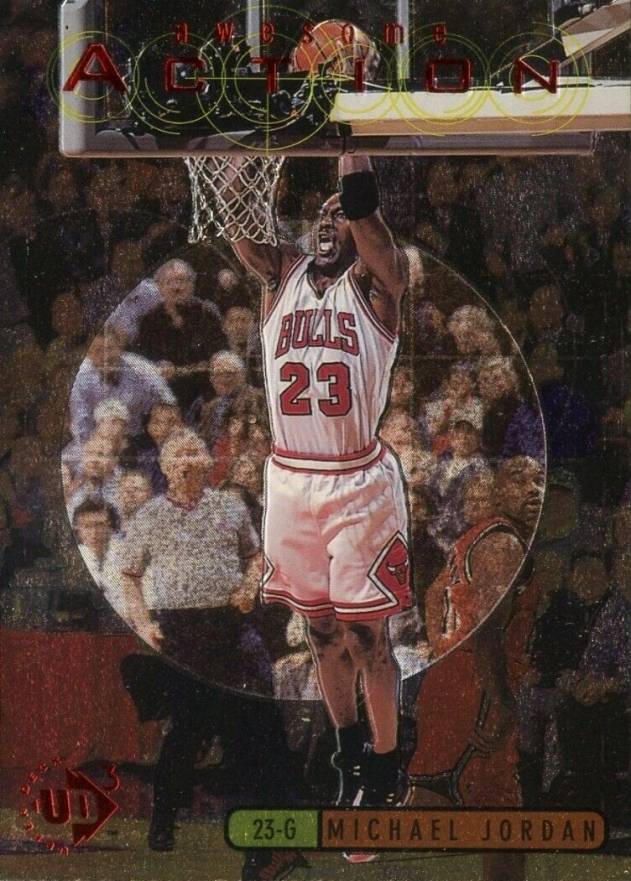 1997 UD3 Awesome Action Michael Jordan #A1 Basketball Card