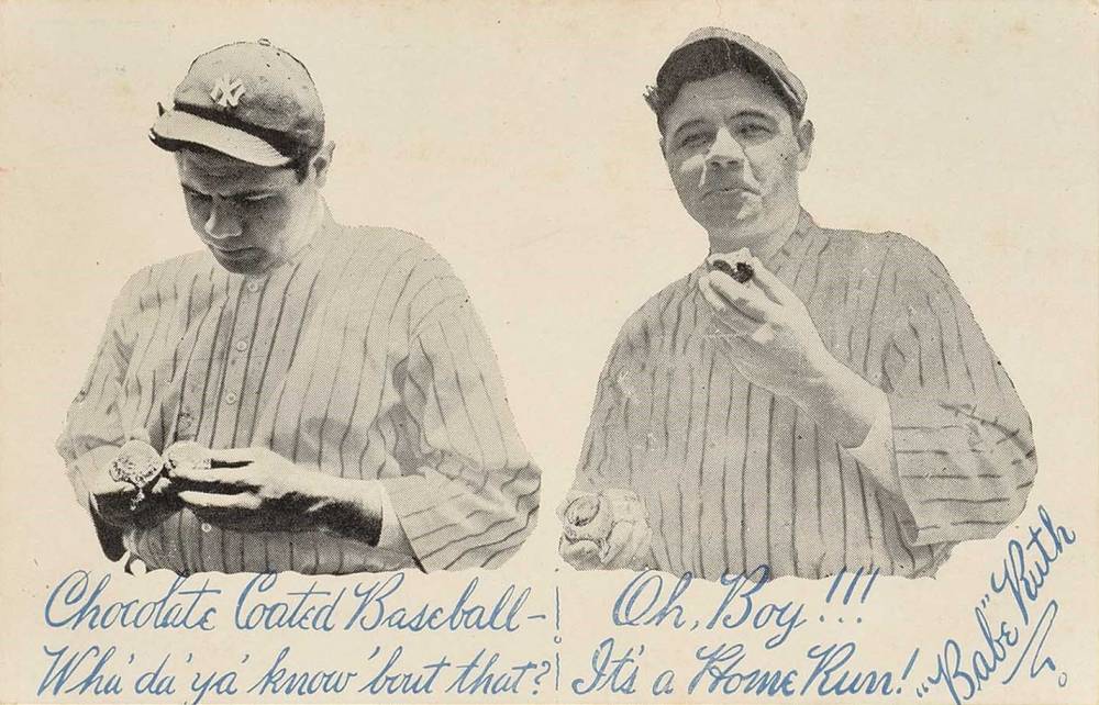 1900 Postcards & Trade 1922 Babe Ruth Home Runs Ice Cream # Baseball Card