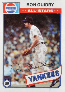 1980 Topps Pepsi-Cola All-Stars Ron Guidry #9 Baseball Card