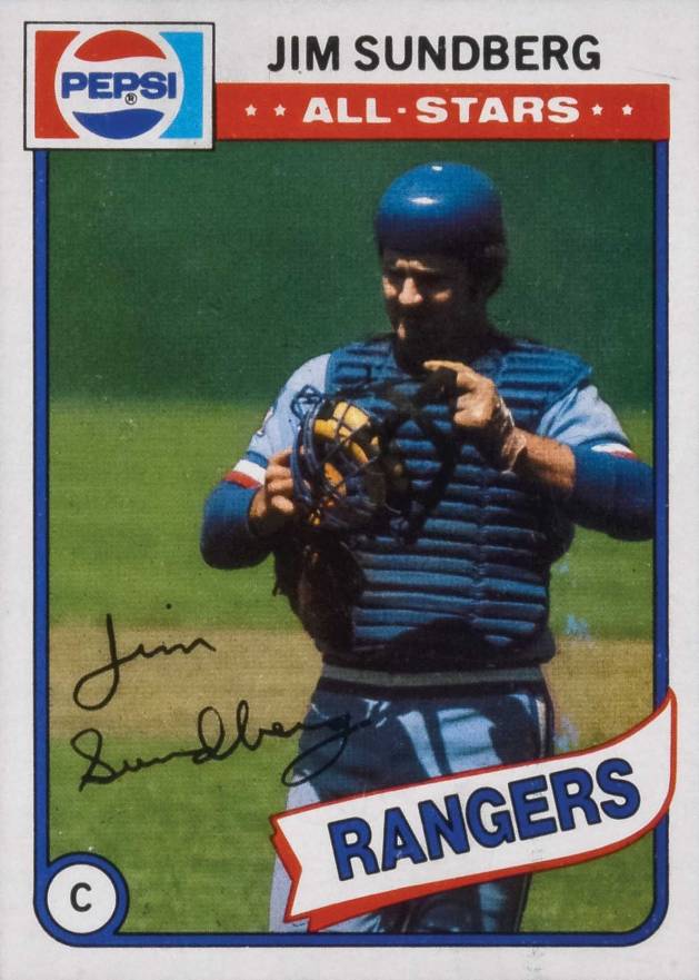 1980 Topps Pepsi-Cola All-Stars Jim Sundberg #8 Baseball Card
