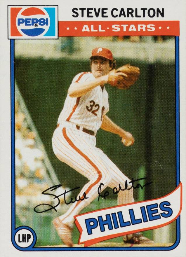 1980 Topps Pepsi-Cola All-Stars Steve Carlton #20 Baseball Card