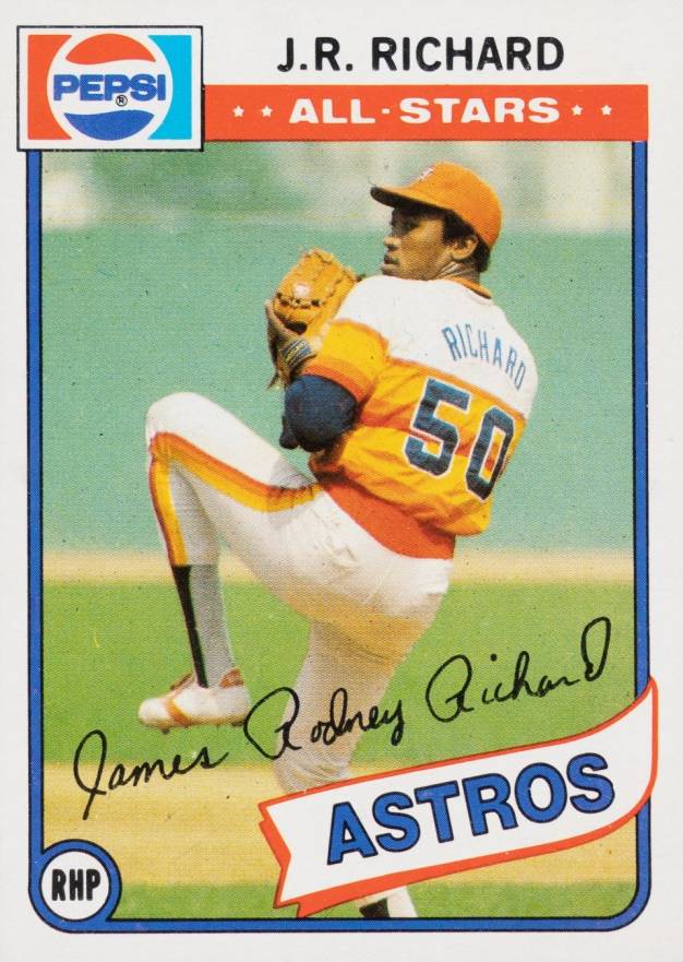 1980 Topps Pepsi-Cola All-Stars J.R. Richard #21 Baseball Card