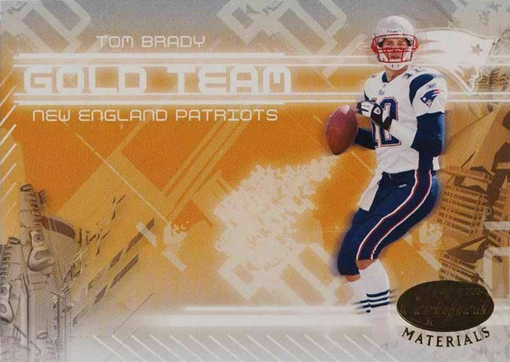 2005 Leaf Certified Materials Gold Team Tom Brady #GT-24 Football Card