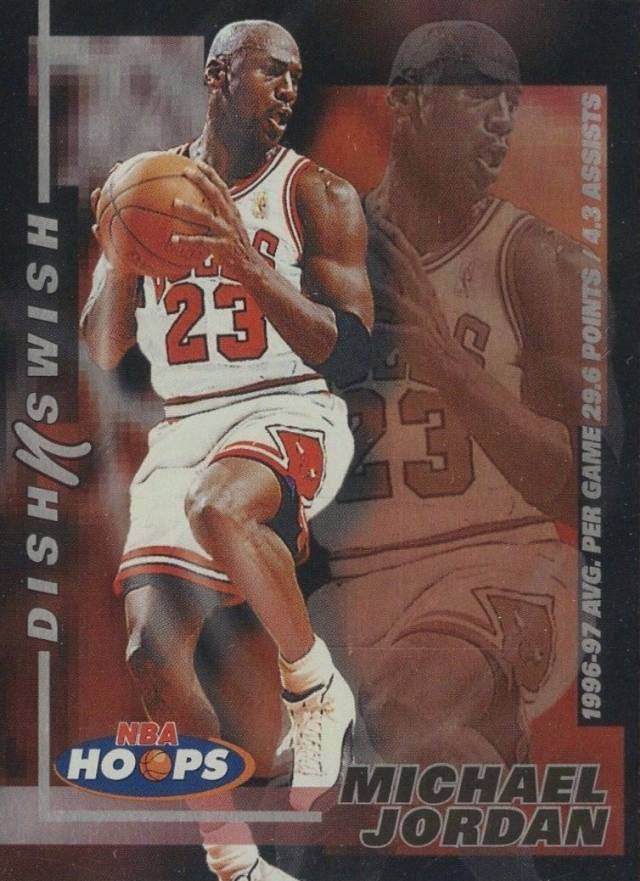 1997 Hoops Dish N Swish Michael Jordan #5 Basketball Card