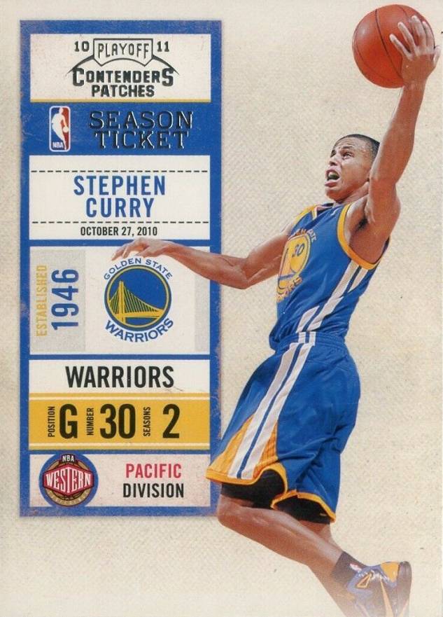 2010 Playoff Contenders Patches Stephen Curry #8 Basketball Card