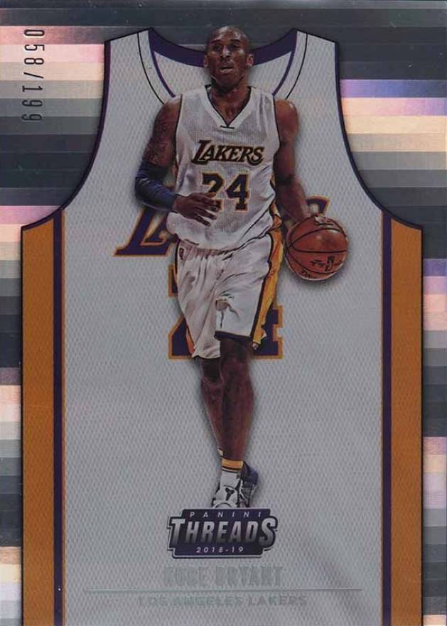 2018 Panini Threads Kobe Bryant #131 Basketball Card