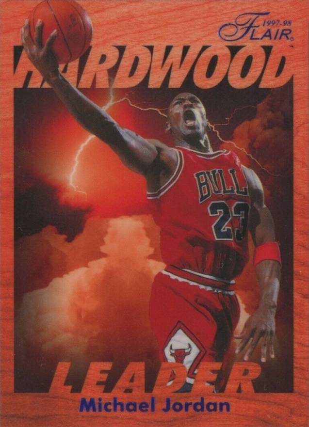 1997 Flair Hardwood Leaders Michael Jordan #4 Basketball Card