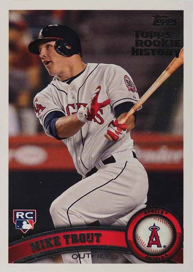 2018 Topps Archives Topps Rookie History Mike Trout #US175 Baseball Card