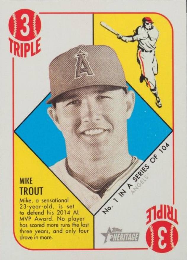 2015 Topps Heritage '51 Collection Mike Trout #1 Baseball Card