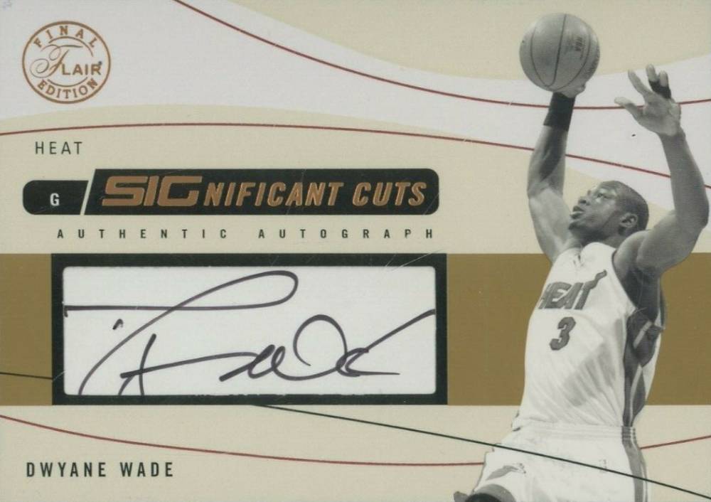 2003 Flair Final Edition SIGnificant Cuts Dwyane Wade #SIGDW Basketball Card