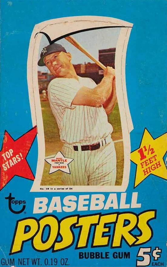 1968 Topps Posters Mickey Mantle # Baseball Card