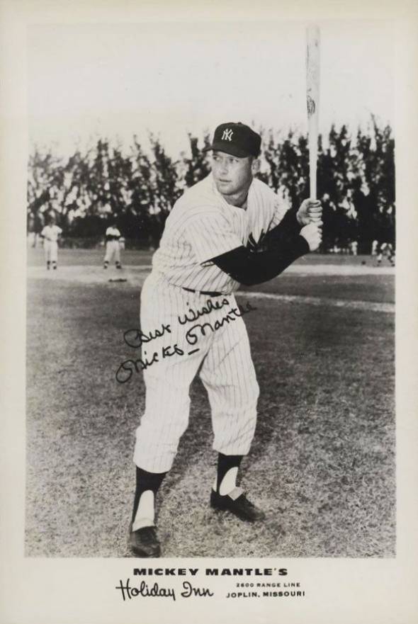 1958 Holiday Inn Premium Photocard Mickey Mantle # Baseball Card