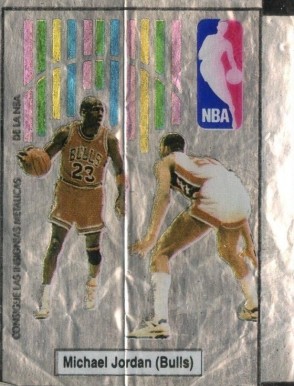 1989 Spanish Chicle Metalica  Michael Jordan # Basketball Card