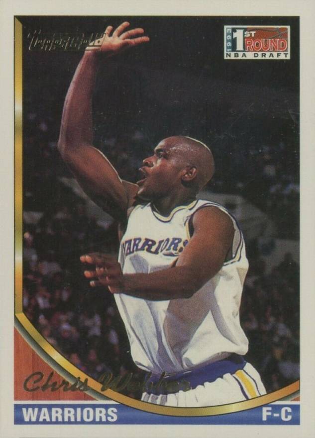 1993 Topps Gold Chris Webber #224 Basketball Card