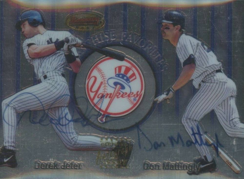 1999 Bowman's Best Franchise Favorites Autograph Derek Jeter/Don Mattingly #FR1C Baseball Card