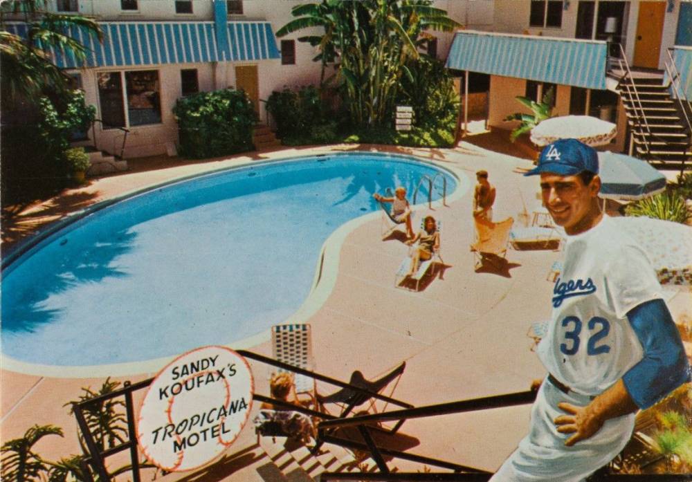1964 Tropicana Motel Postcard Sandy Koufax # Baseball Card