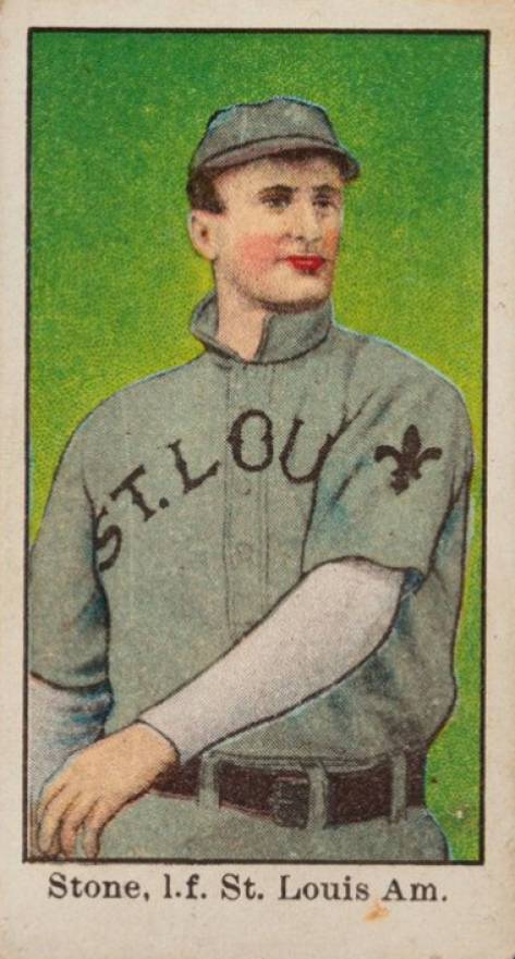 1909 E90-1 American Caramel Stone, l.f. St. Louis Amer. # Baseball Card