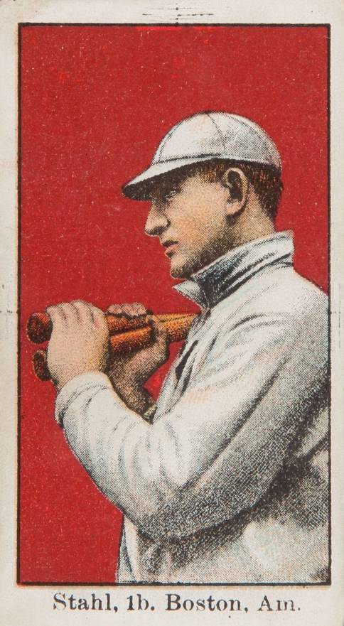 1909 E90-1 American Caramel Stahl, 1b, Boston Am. # Baseball Card