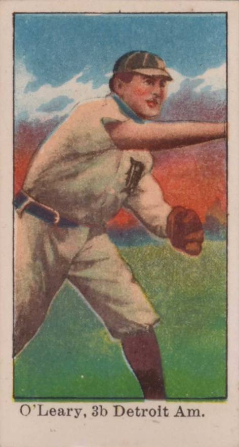 1909 E90-1 American Caramel O'Leary, 3b Detroit Amer. # Baseball Card