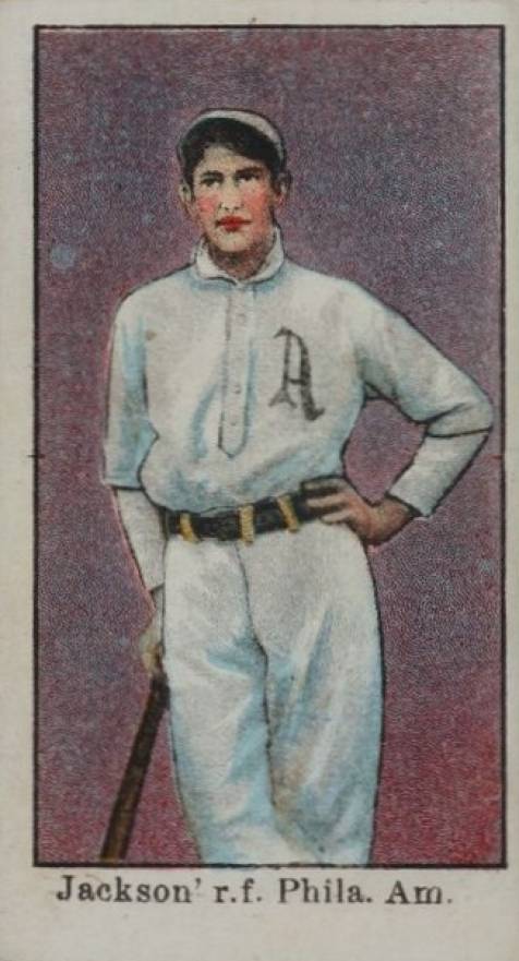 1909 E90-1 American Caramel Jackson, r.f. Phila. Amer. # Baseball Card