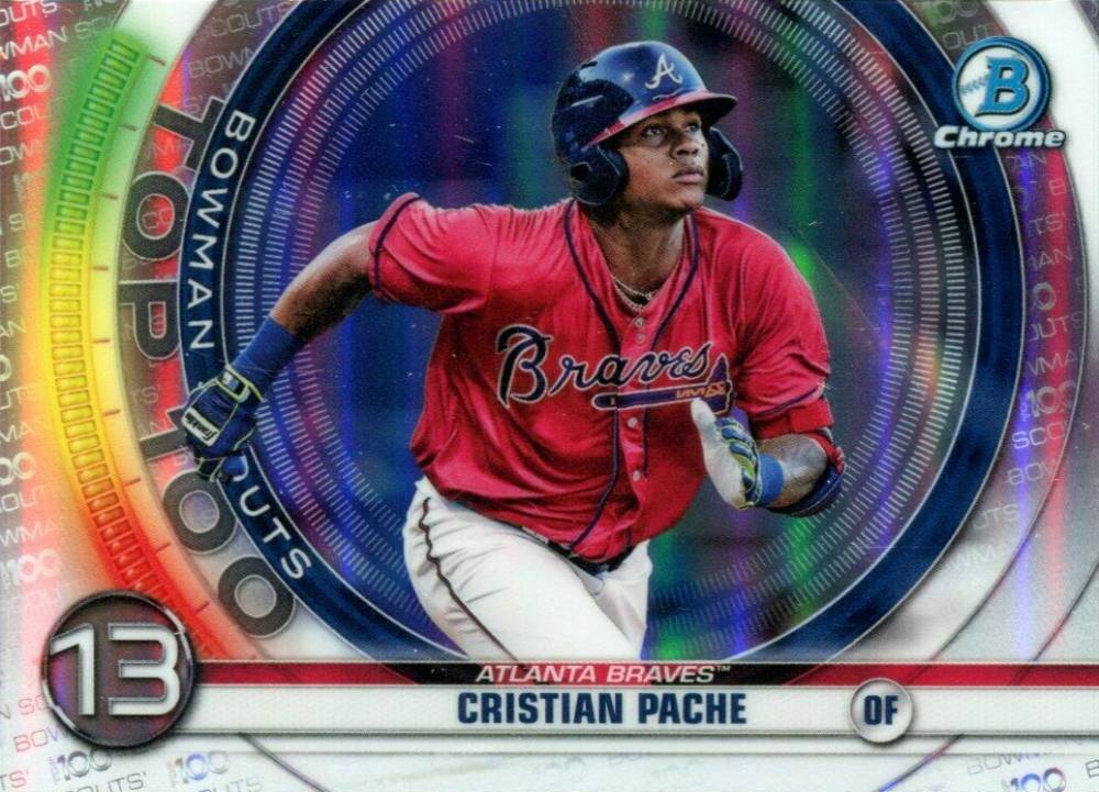 2020 Bowman Chrome Scouts' Top 100 Cristian Pache #BTP13 Baseball Card
