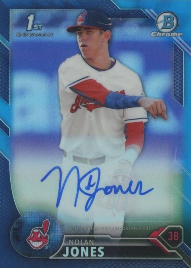 2016 Bowman Draft Chrome Draft Picks Autographs Nolan Jones #CDANJ Baseball Card