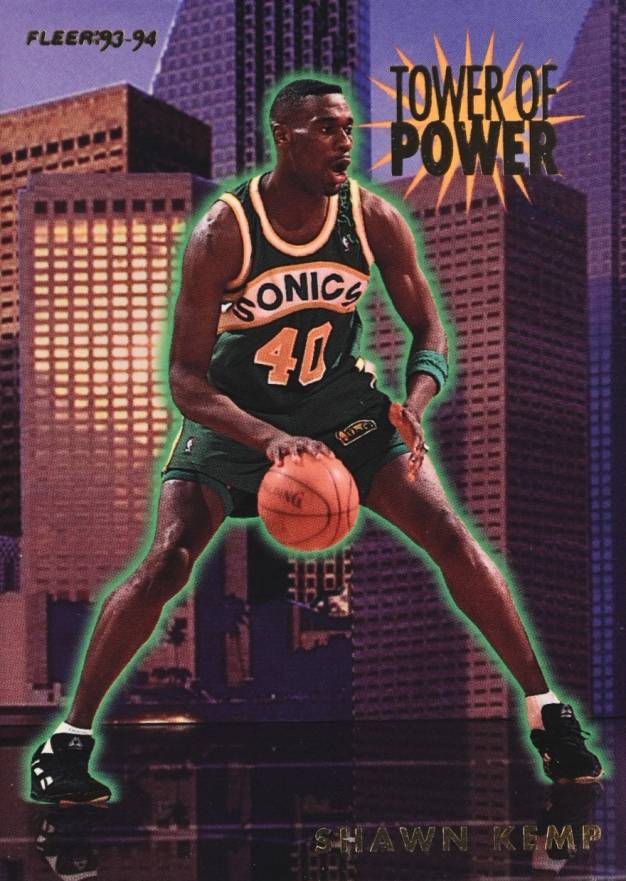 1993 Fleer Tower Of Power Shawn Kemp #11 Basketball Card